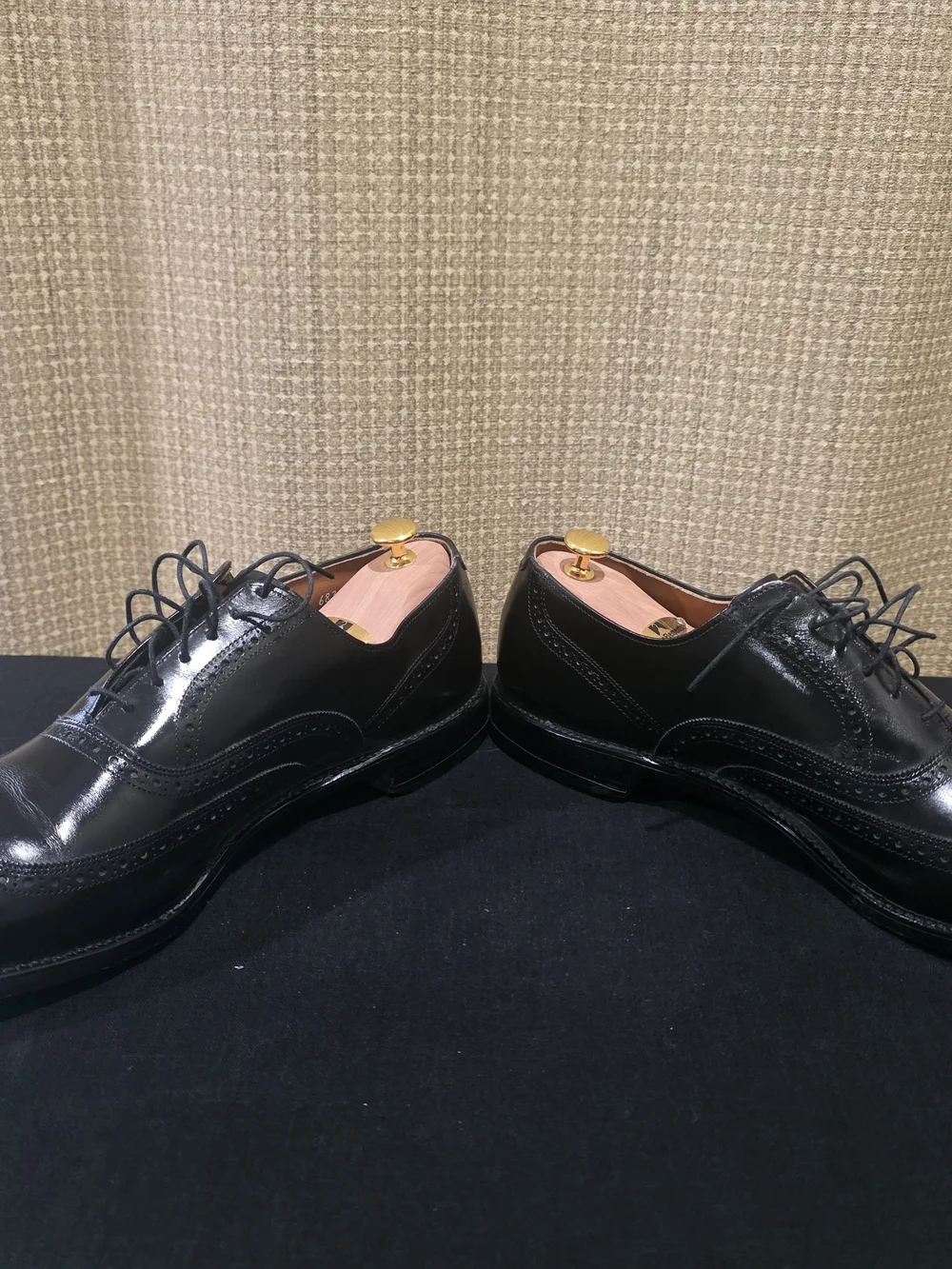 Allen Edmonds Black Leather Wingtip Oxfords